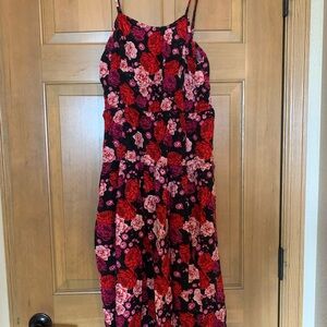 Black and Pink Floral Sundress